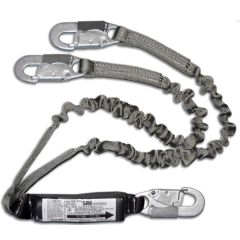 ProPlus 6' Twin-Leg Elastic Shock Absorbing Lanyard (Steel Snap Hooks)