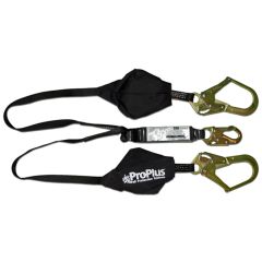 ProPlus 6' Twin-Leg Shock Absorbing Lanyard with Rescue Assist Ladder (Steel Rebar Hooks)