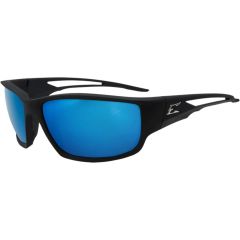 Edge Eyewear Kazbek Polarized AP Blue Mirror Lens Safety Glasses, Anti-Fog Anti-Scratch